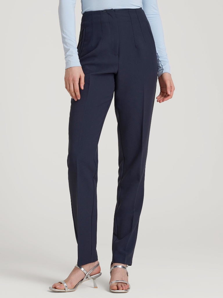 American Tall High Rise Pants With Darts For Tall Women In Navy Size 1212 / Tall